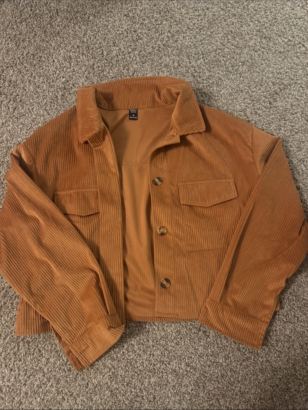 Corduroy Utility Jacket in Rust